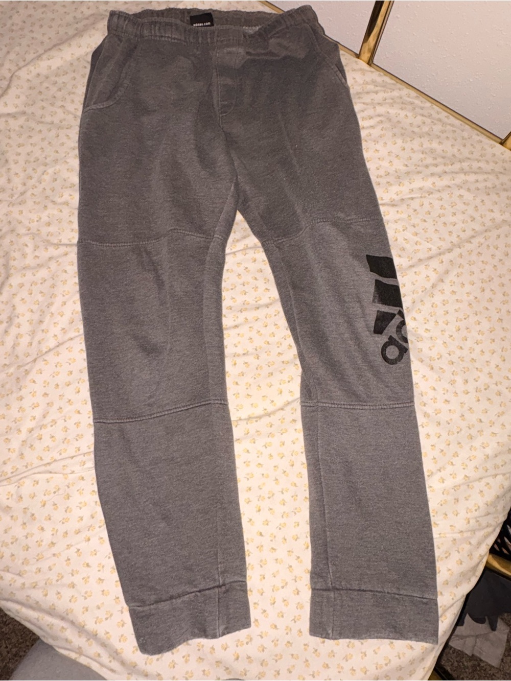adidas Kids Gray Logo Jogger Pants